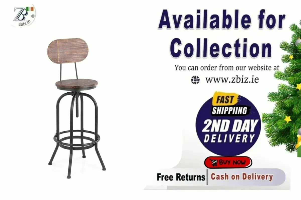 Swivel Kitchen Stools: Adjustable Height Feature - Image 1
