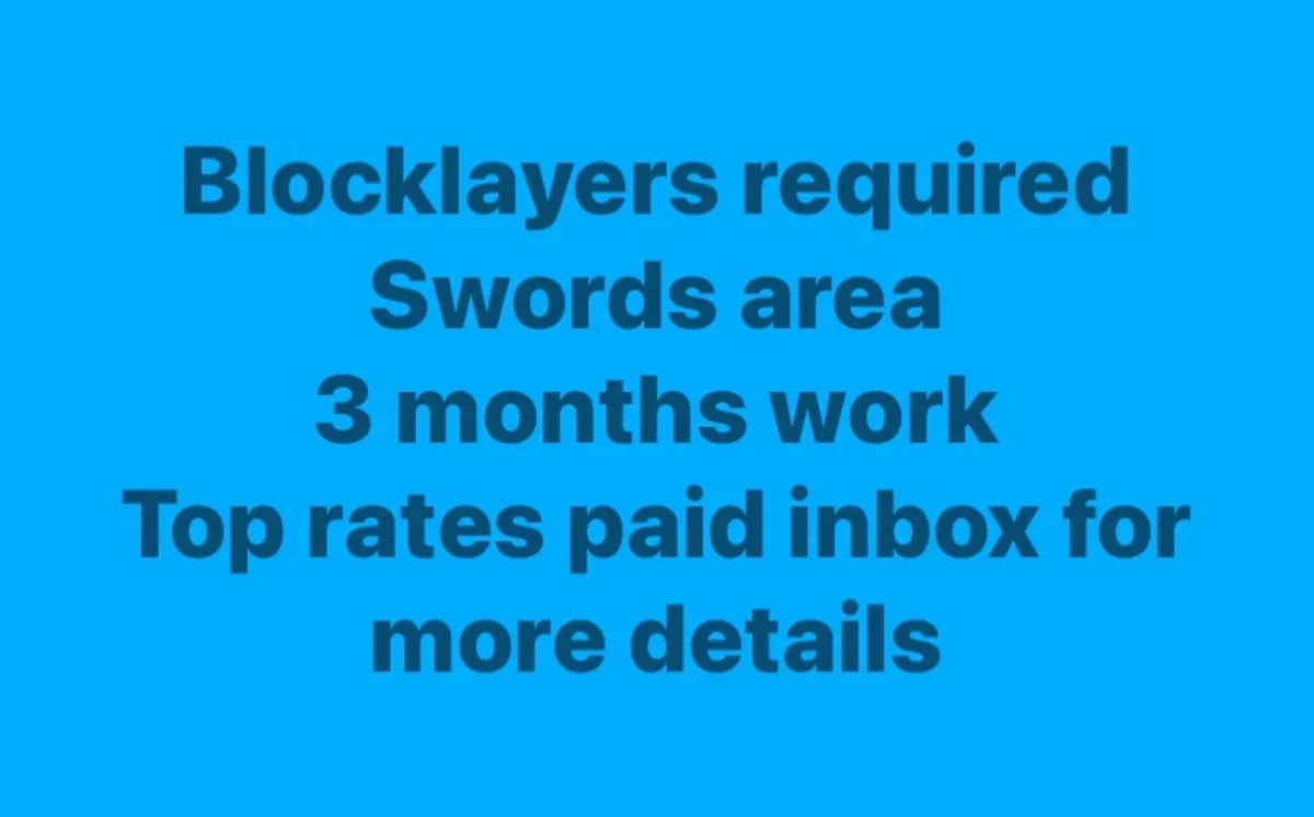 Blocklayer job in swords