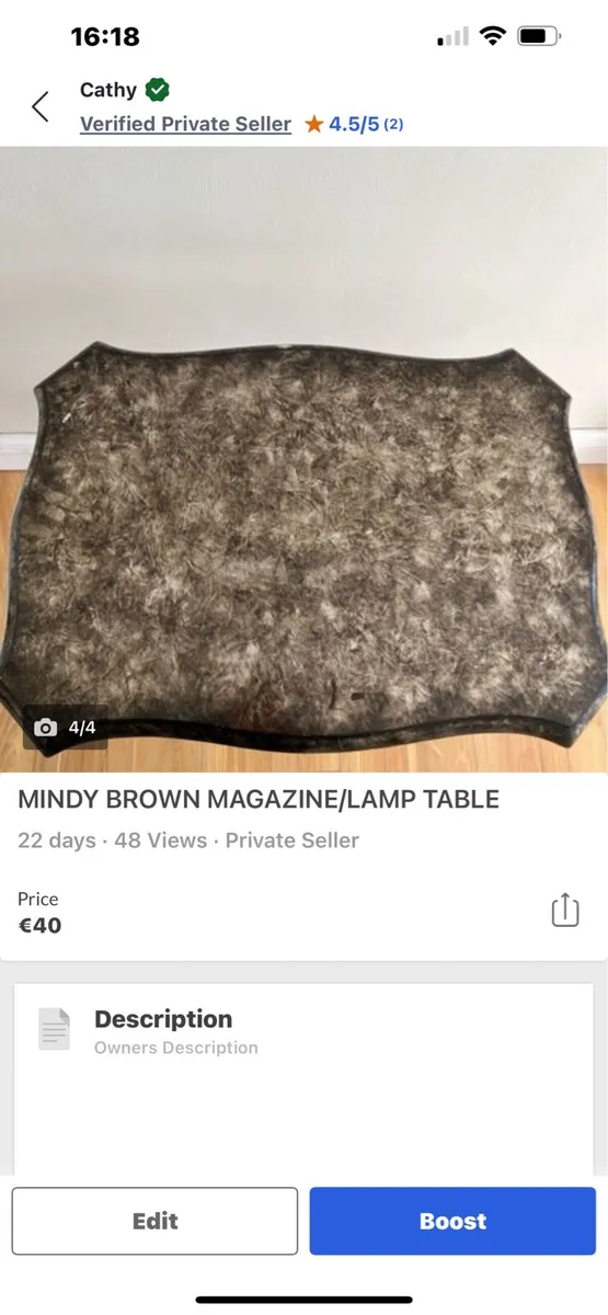 MINDY BROWN LAMP/MAGAZINE TABLE - Image 2