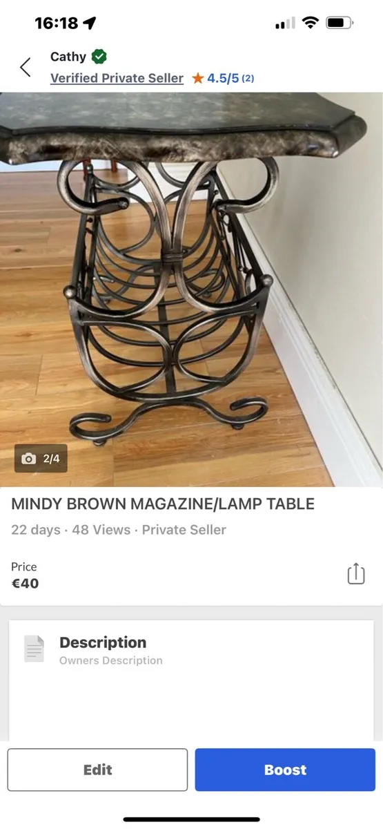 MINDY BROWN LAMP/MAGAZINE TABLE - Image 3