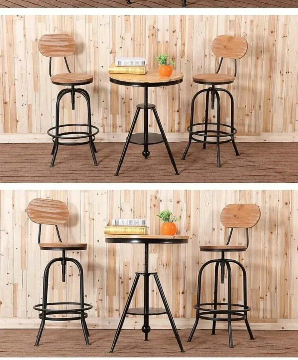Swivel Kitchen Stools: Adjustable Height Feature - Image 2