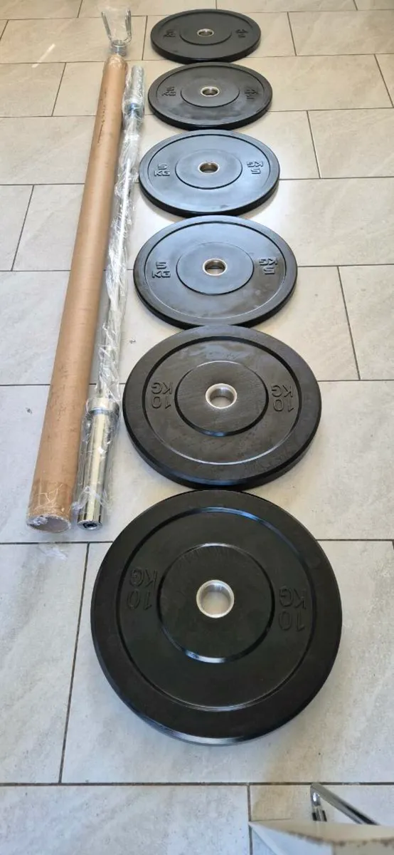 Brand new Olympic bumper weight lifting set - Image 2