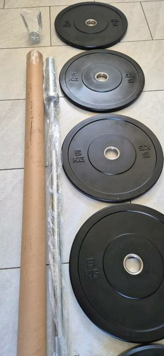Brand new Olympic bumper weight lifting set - Image 3
