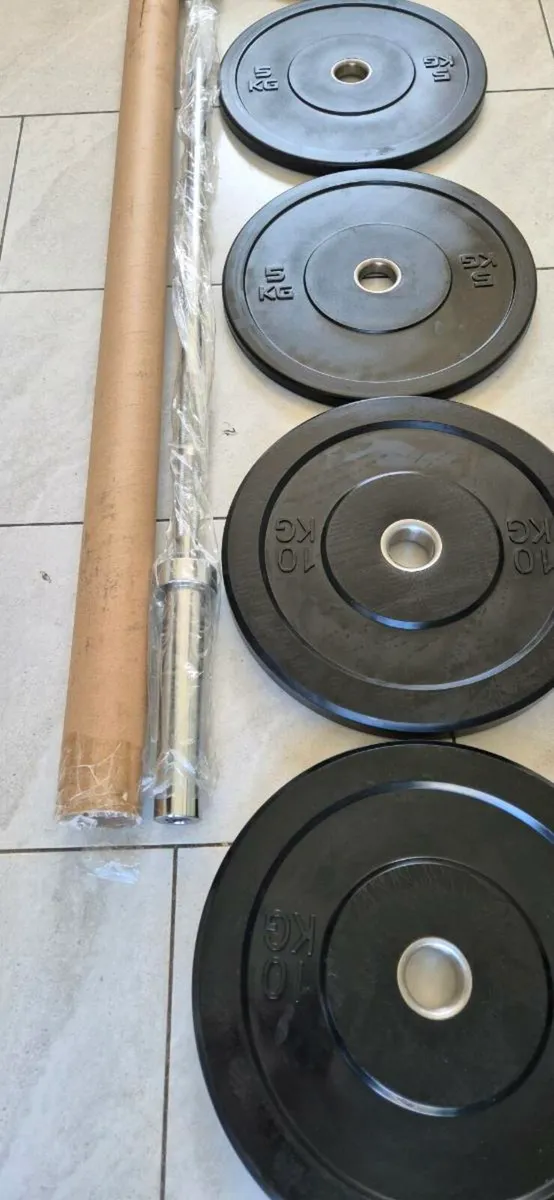 Brand new Olympic bumper weight lifting set - Image 4
