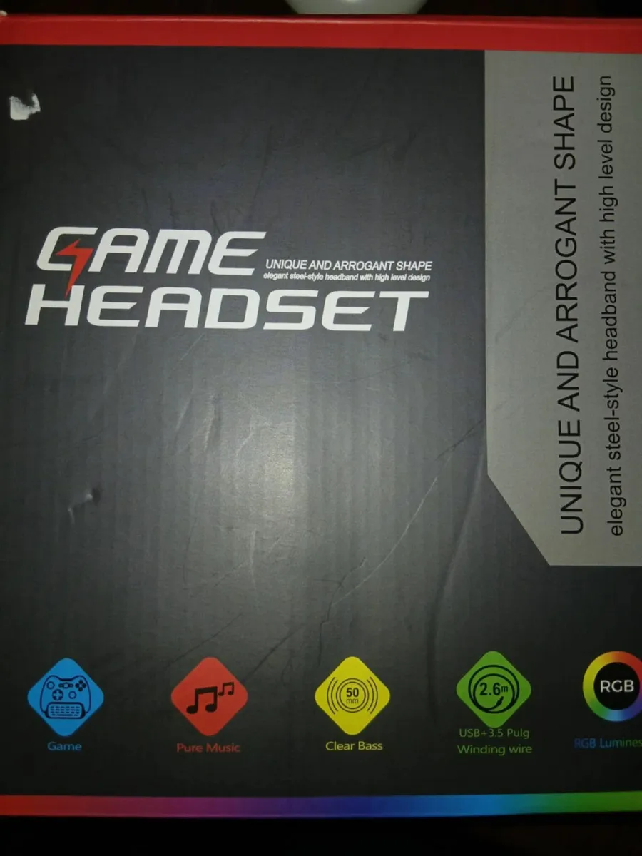 Gaming Headset Super Bass Gaming Headset ,Light He - Image 1
