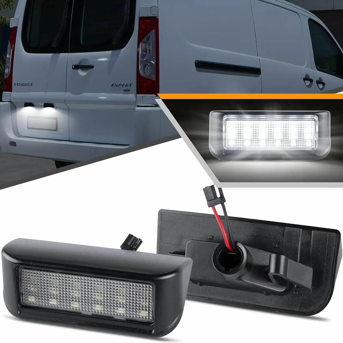 2PCS LED Number Plate Light for Peugeot Expert Par - Image 2