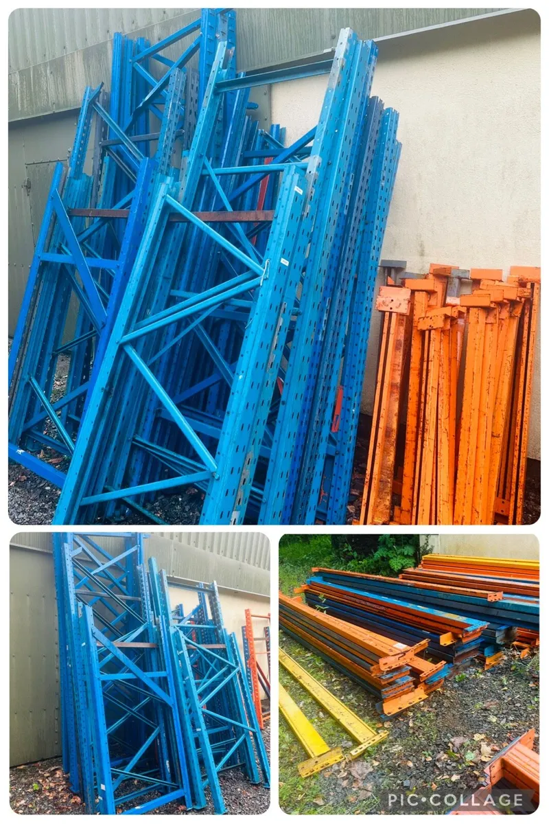 PALLET RACKING 100 CROSS BARS & 20 FRAMES JOB LOT - Image 1