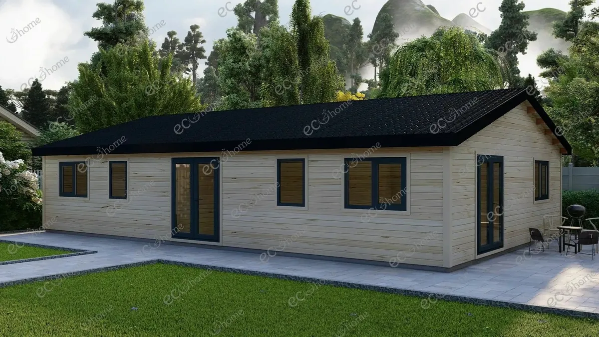 Ecohome Log Cabins 3 Bed 12.6m x 8m Modular - Image 1