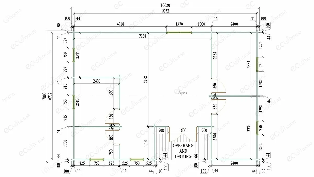 Ecohome Log Cabins 3 Bed 10.2m x 7m Modular - Image 3