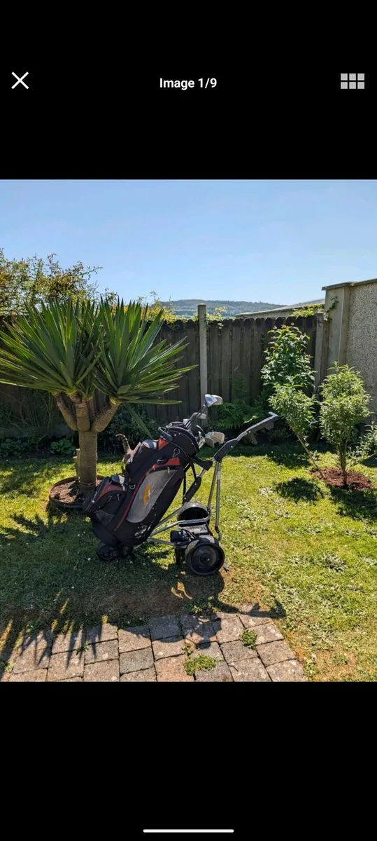 adult Golf clubs & bag & trolley must go tonight - Image 1