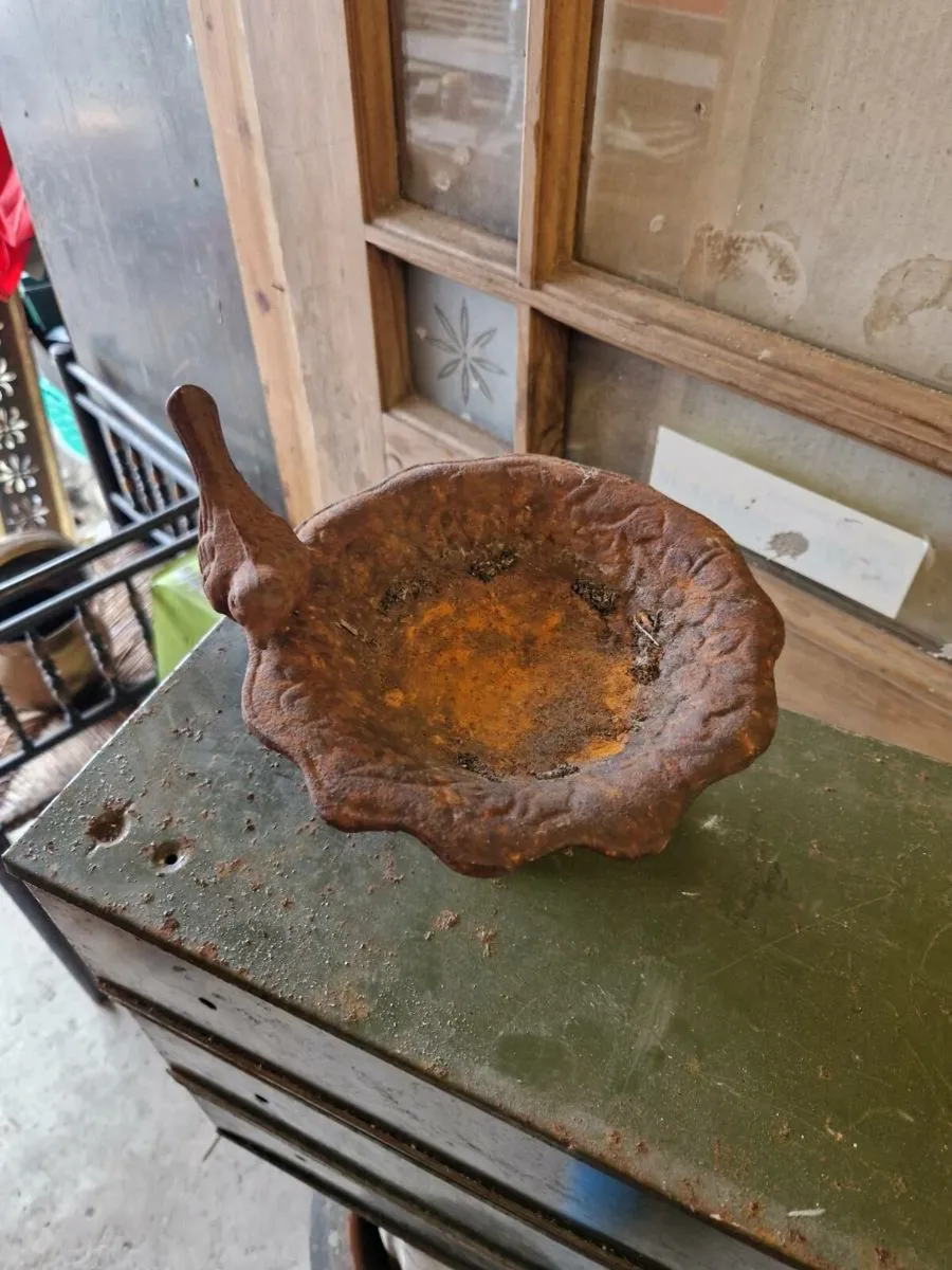 Vintage Weathered Bird Bath - Image 1