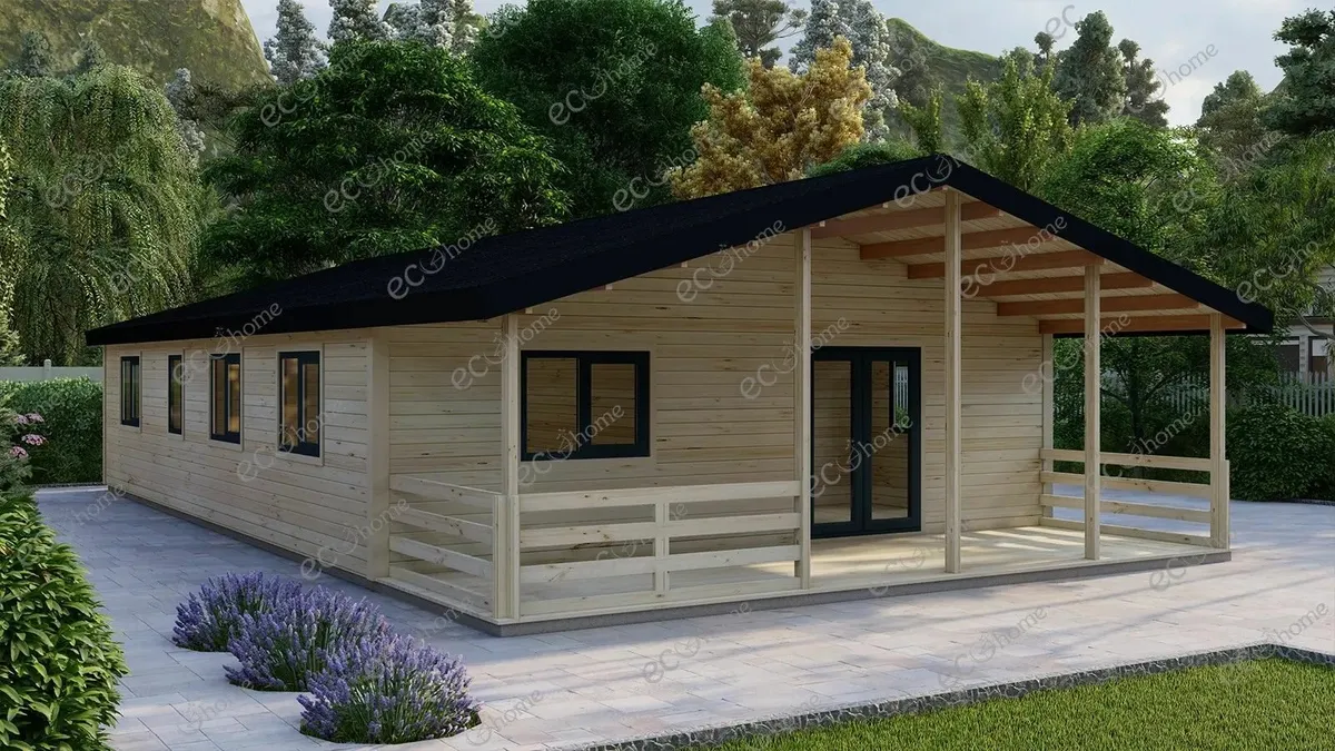 ECOHOME Log Cabins 4 Bed Model 24 8mx4.5m Modular - Image 1
