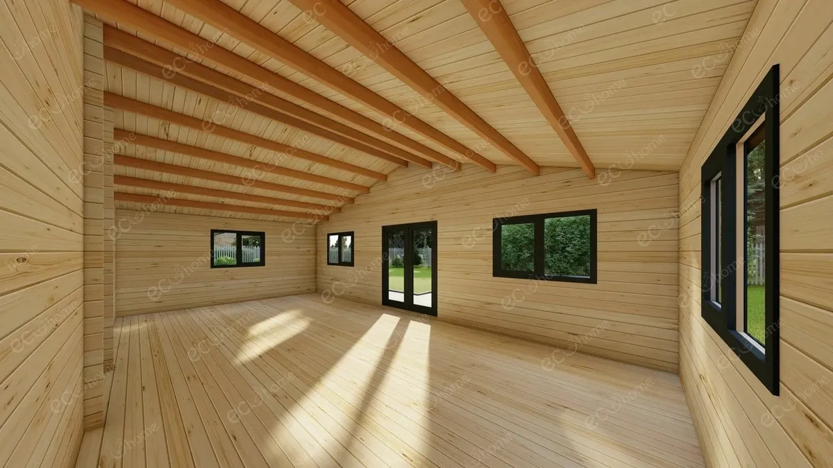 ECOHOME Log Cabins 4 Bed Model 24 8mx4.5m Modular - Image 2