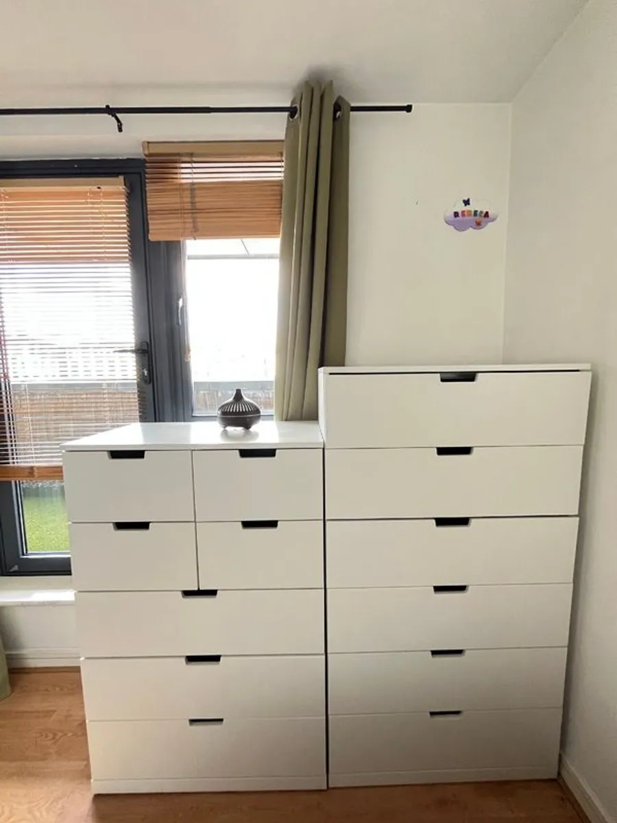 IKEA 2x Chests of 6 Drawers Set (White) - Image 1