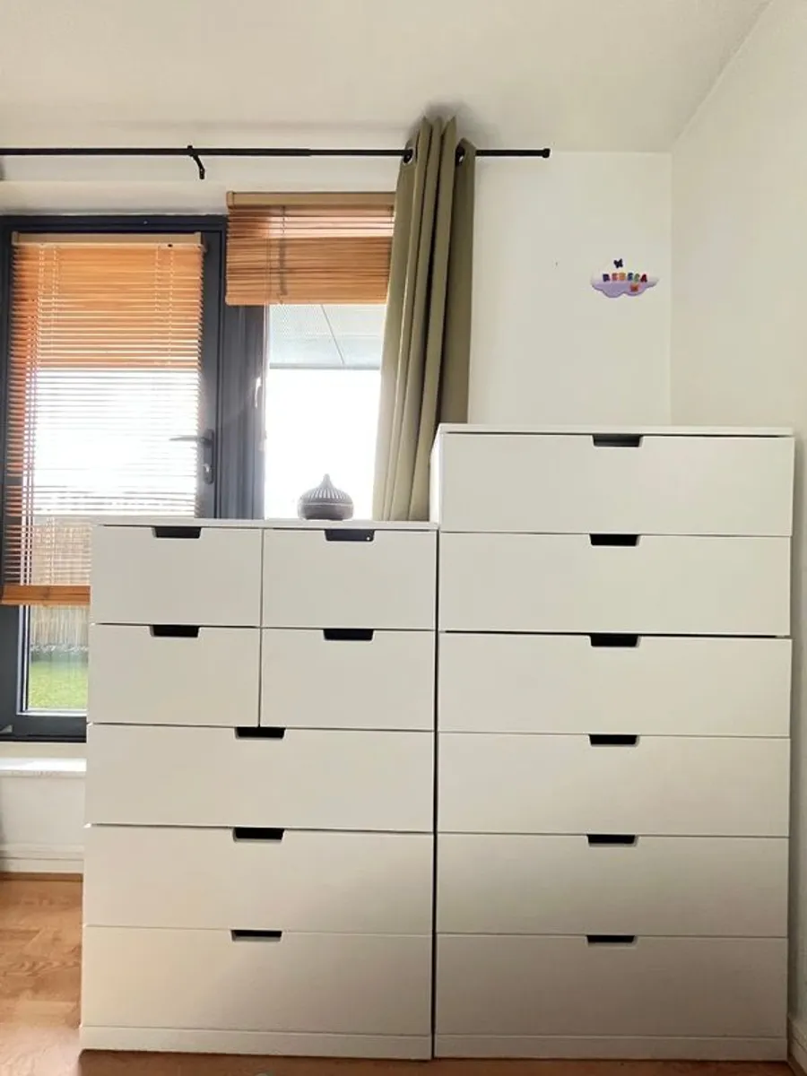 IKEA 2x Chests of 6 Drawers Set (White) - Image 2