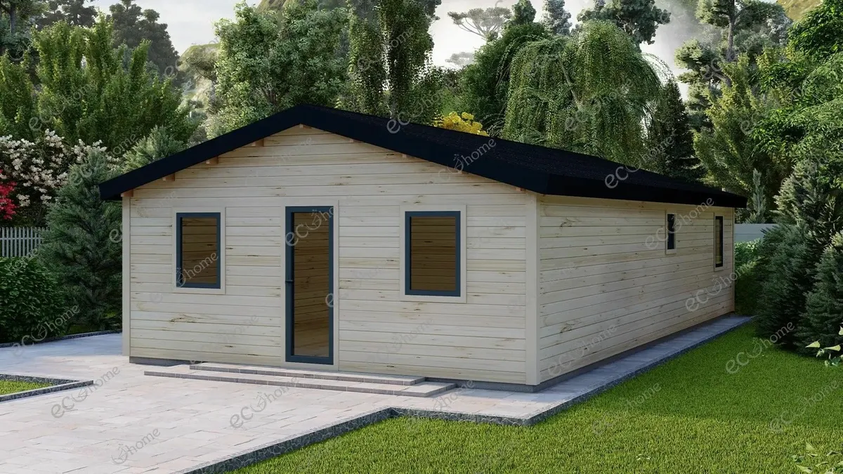 Ecohome Log Cabins 3 Bed Model 12 6m x 12m Modular - Image 1