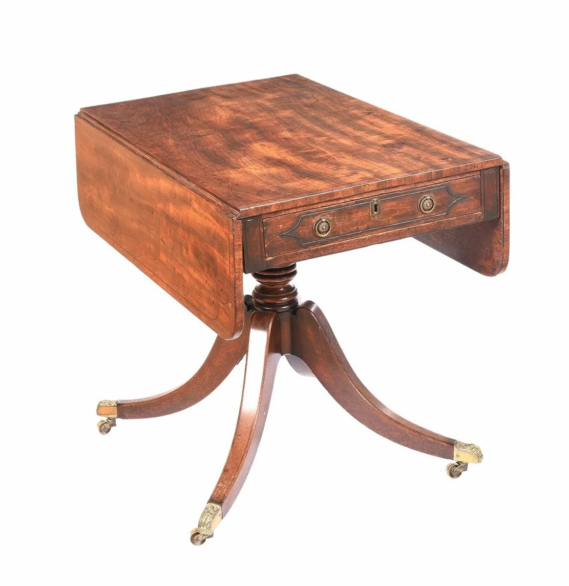 georgian inlaid pembroke table - Image 1