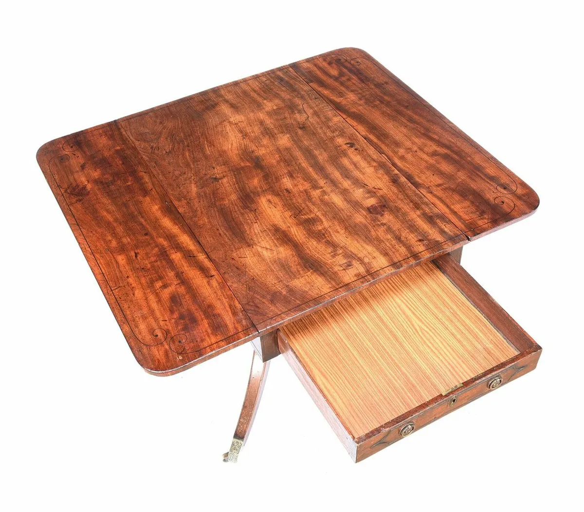 georgian inlaid pembroke table - Image 2