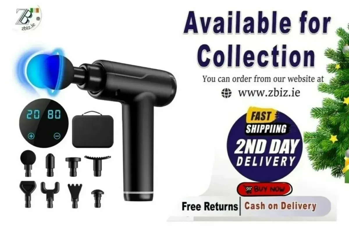 Massage Gun: 8 Heads for Muscle Relief - Image 1