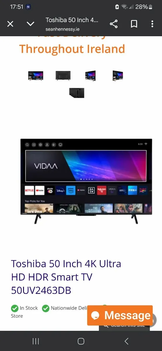 50" Toshiba Tv