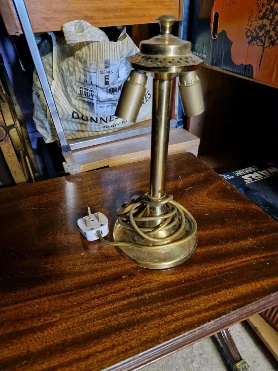 Vintage Retro Brass Lamp Italian Made - Image 2