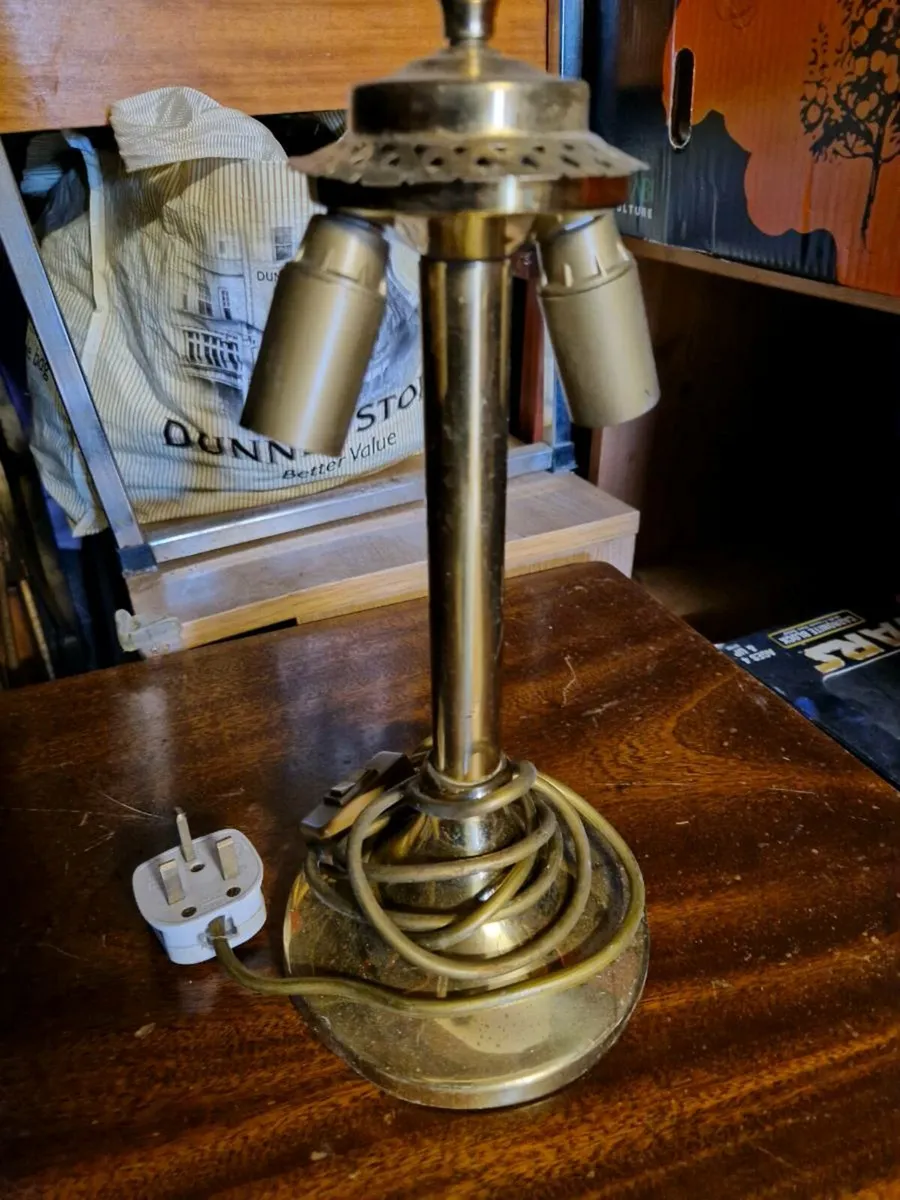 Vintage Retro Brass Lamp Italian Made - Image 3