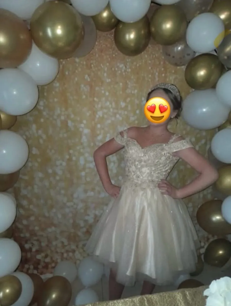 Confirmation dress champagne / gold