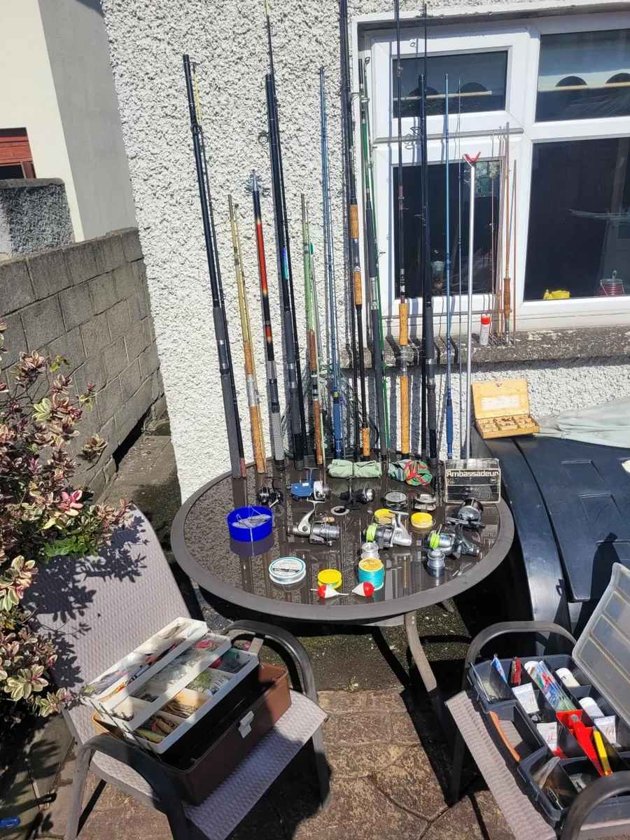 Fishing rods 12 Reels 10 Lures 60 Life Jackets 3 - Image 1