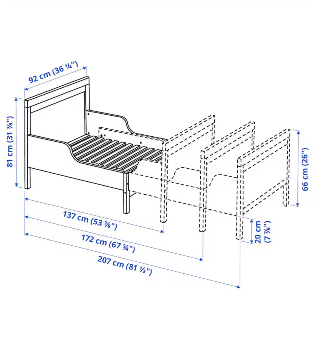 Extendable Junior bed - Image 3