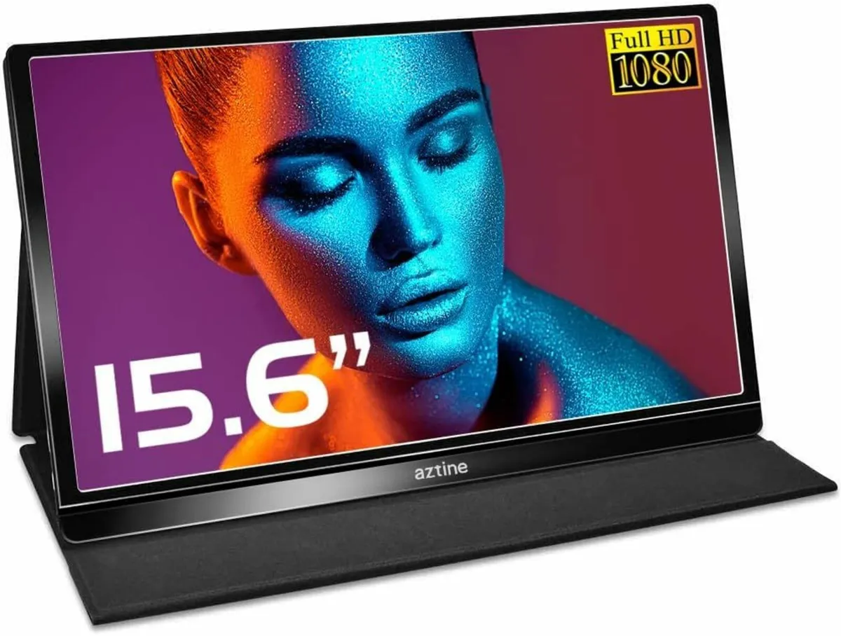 Aztine 15.6" 1080p Full HD IPS Portable Monitor - Image 1