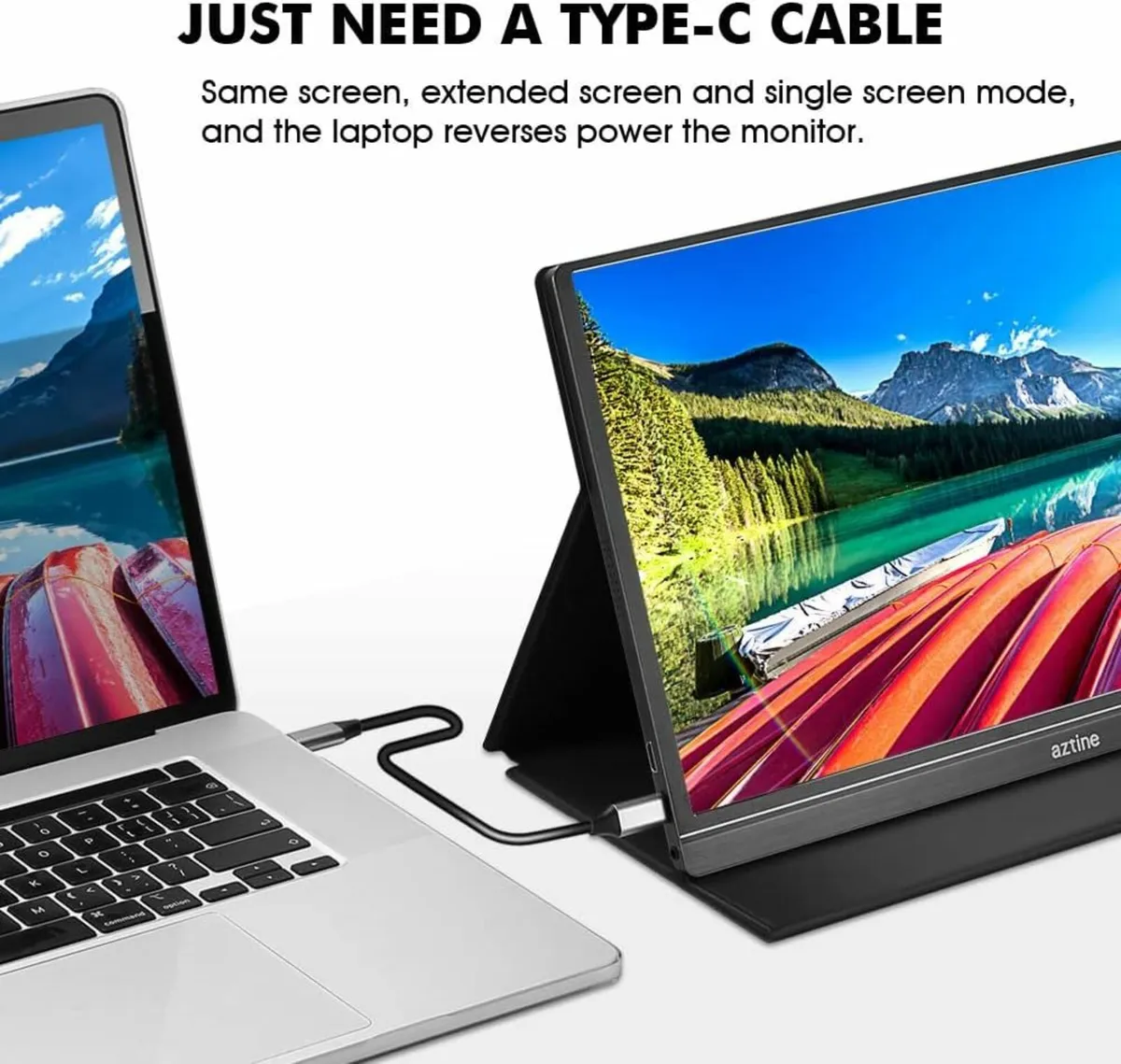 Aztine 15.6" 1080p Full HD IPS Portable Monitor - Image 4