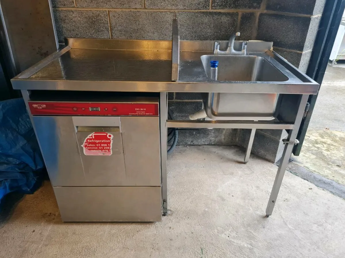 Erg26 Commercial Dishwasher 2022 with Sink - Image 1