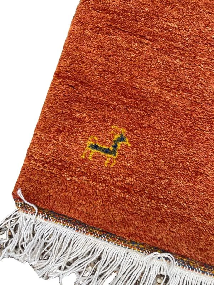Beautiful Gabbeh Hand Knotted Vintage Runner . - Image 2