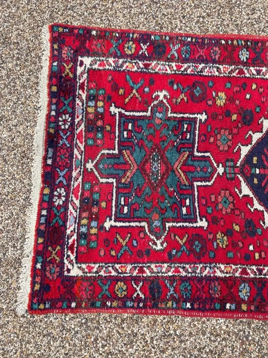 Hand Knotted Kazak Runner. - Image 3