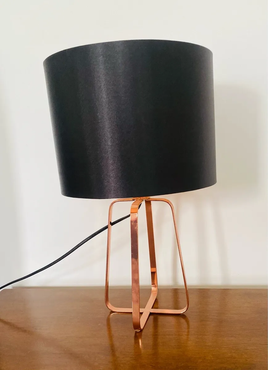 2 Navy & rose gold lamps - Image 2