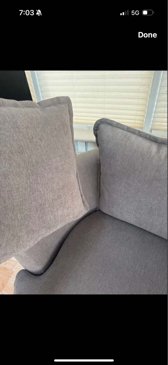 Dove velvet swivel arm chair - Image 3