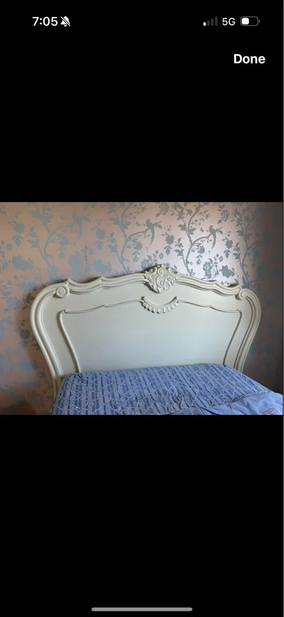 Laura Ashley cream headboard - Image 1