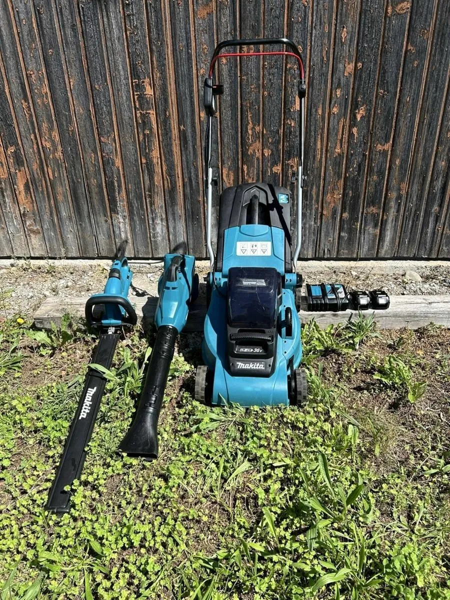 Makita 18V Garden Tool Set 2x5Ah Batteries Charger - Image 1