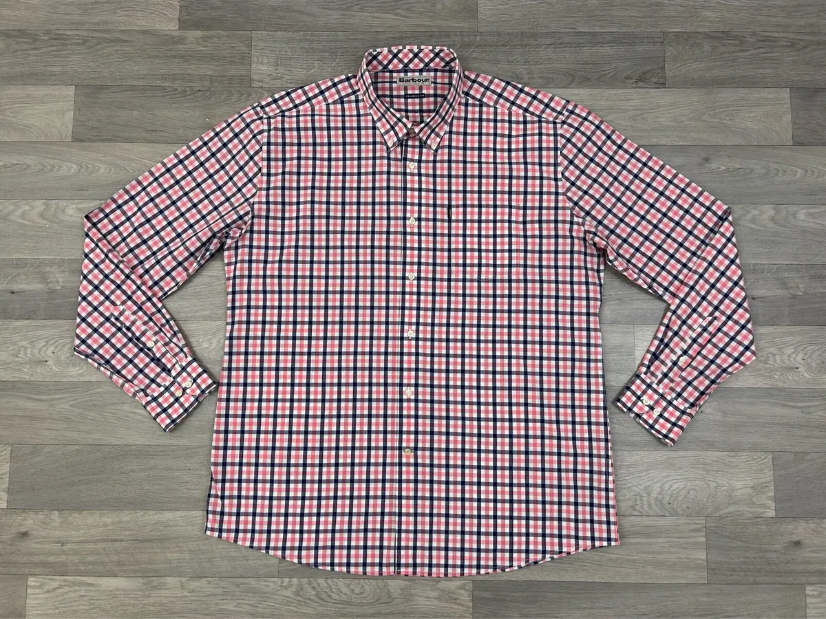 Barbour Button Down Check Shirt Mens XXL - Image 1