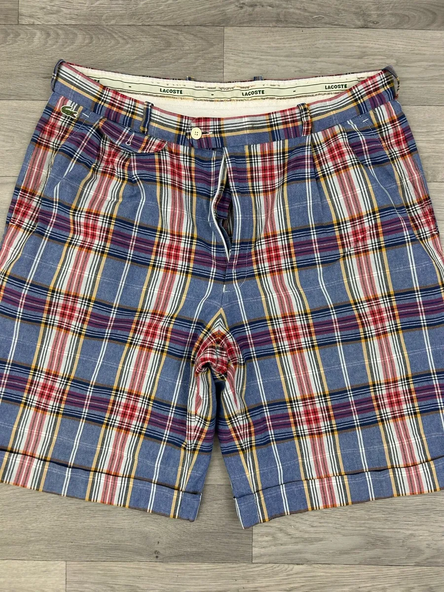 Lacoste Check Shorts Mens Medium W35 - Image 2