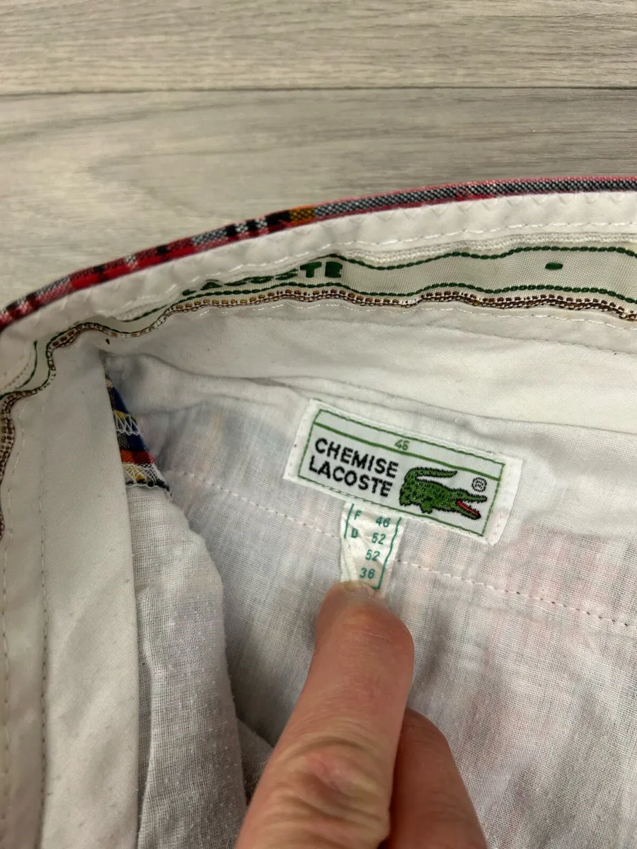 Lacoste Check Shorts Mens Medium W35 - Image 4