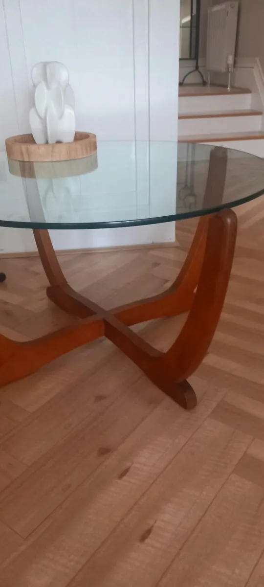 Original G plan teak coffee table with glass top