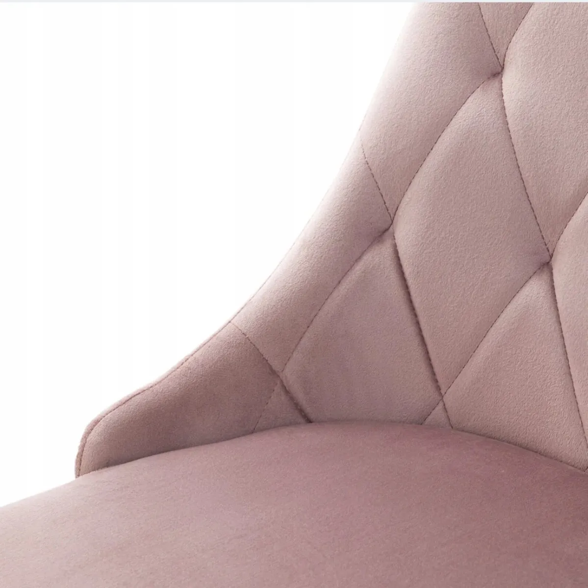 Set of 6 pink velvet chair 44x59x88 cm  glamor - Image 3