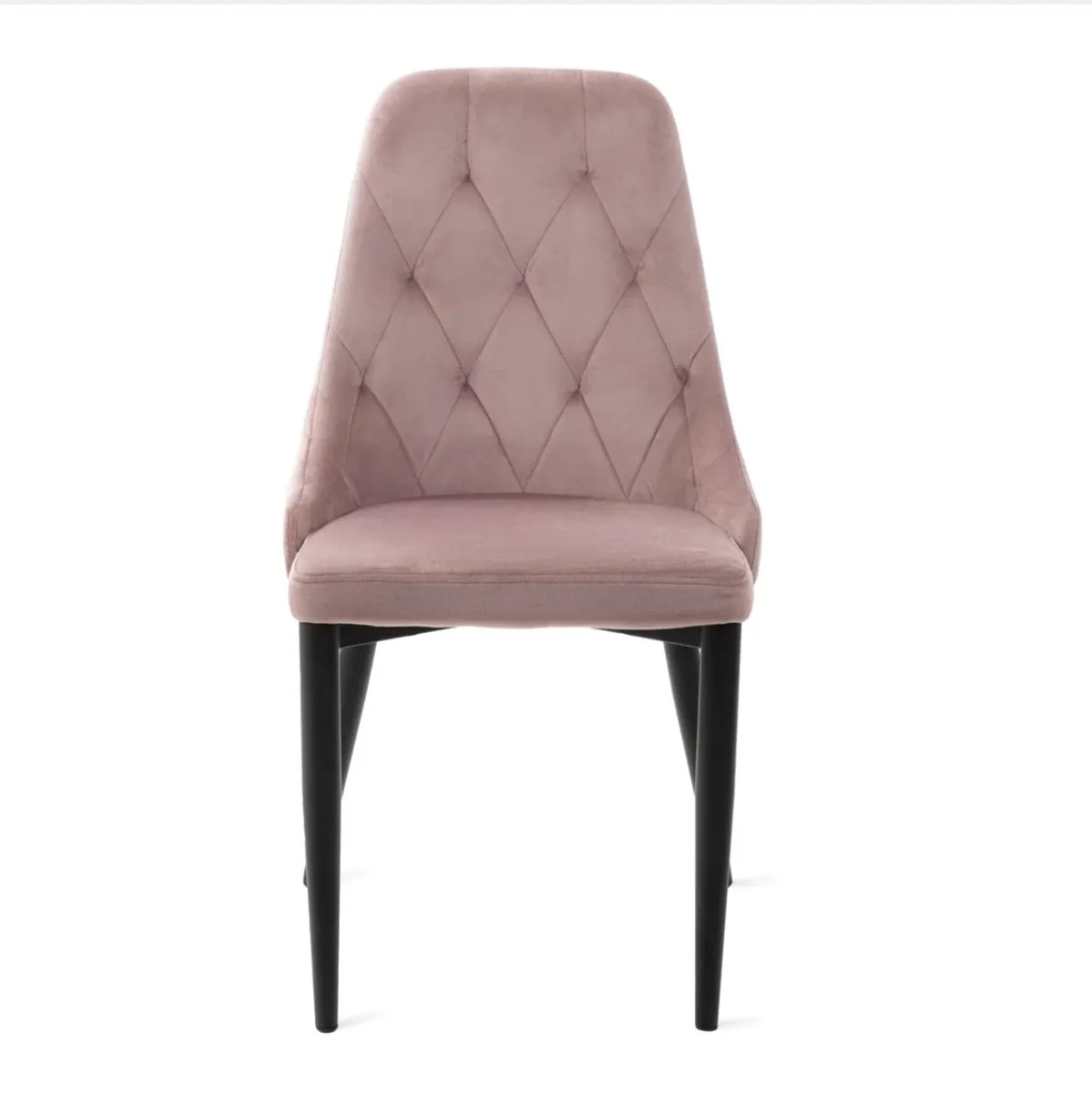 Set of 6 pink velvet chair 44x59x88 cm  glamor - Image 4