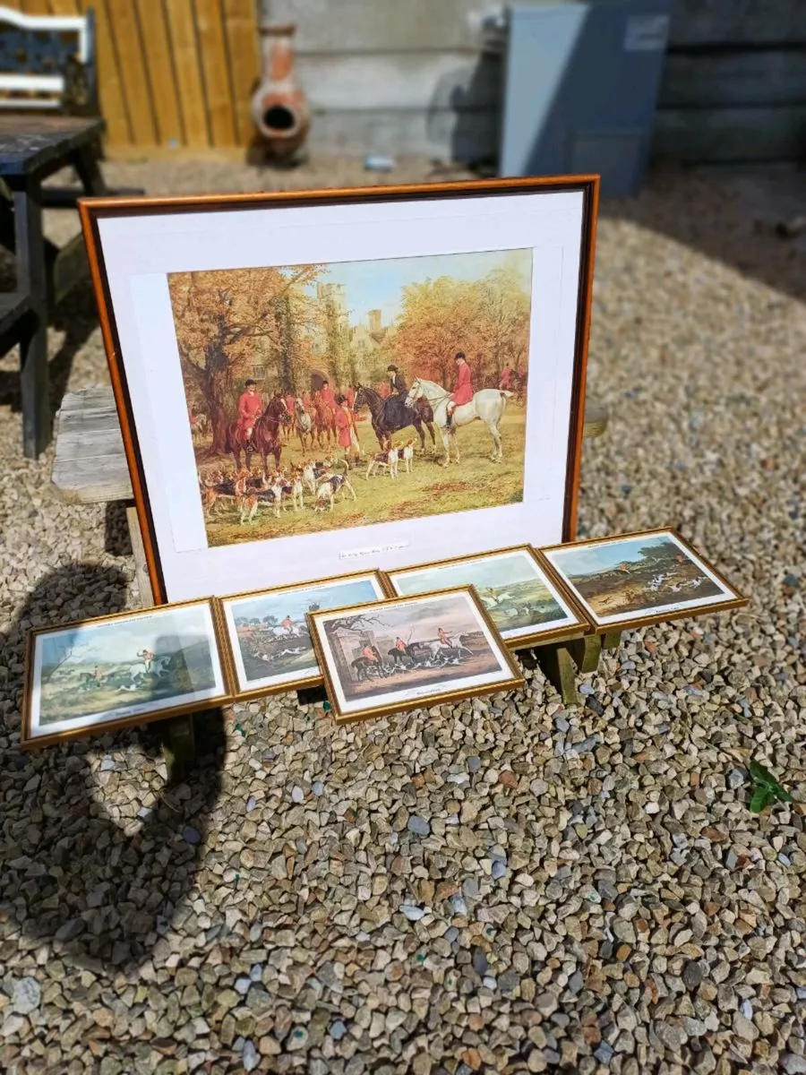 Collection of Vintage Fox-Hunting Pictures - Image 2