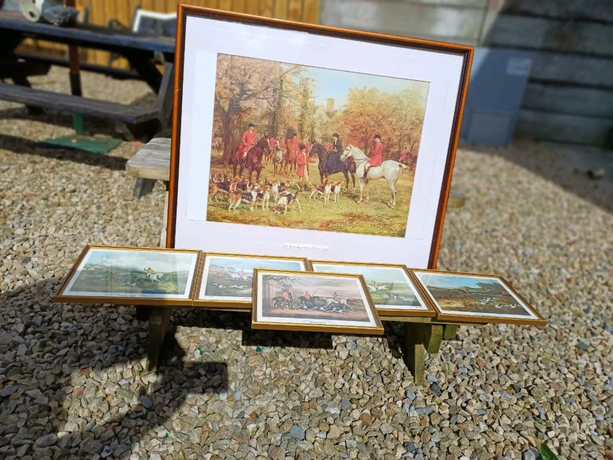 Collection of Vintage Fox-Hunting Pictures - Image 4