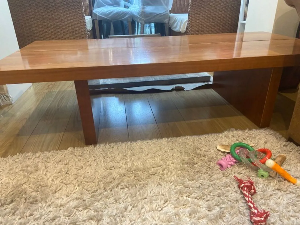 Wooden coffee table and side table - Image 2