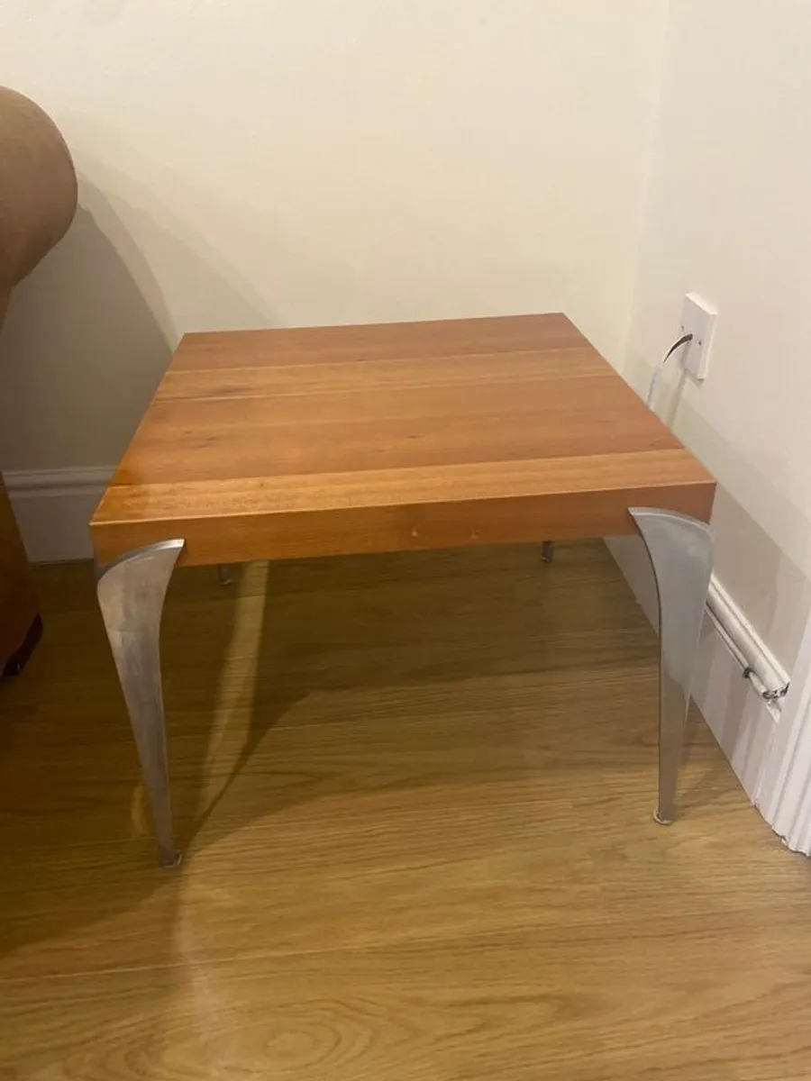 Wooden coffee table and side table - Image 3
