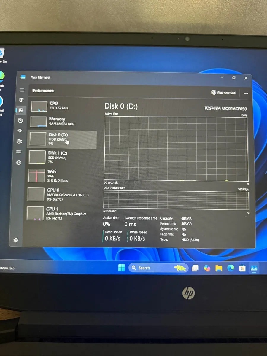 HP Pavillion 15 Gaming Laptop 32GB/512+256SSD/Nvid - Image 4