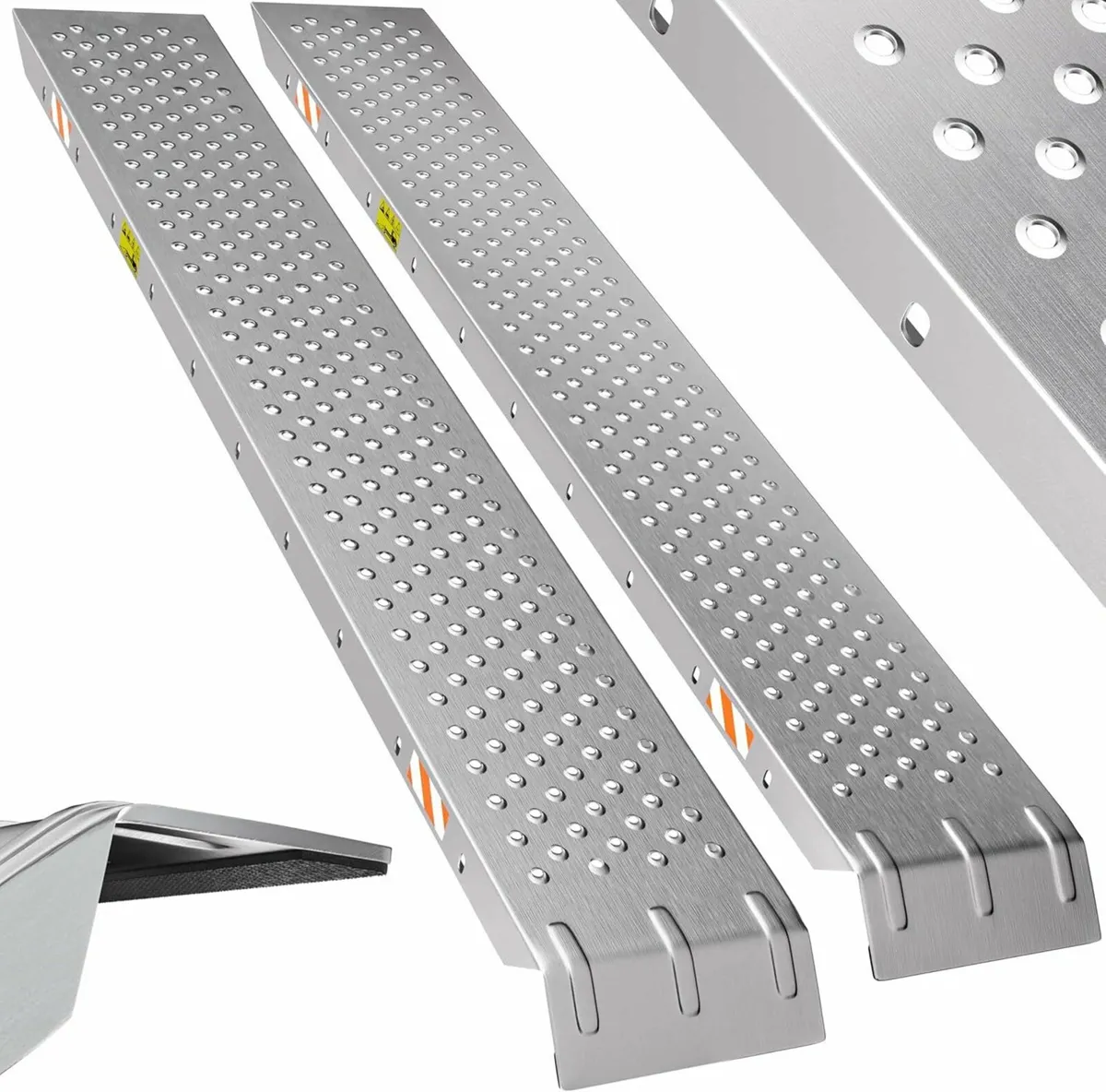 Set of 2 400 kg Loading Ramp Galvanised Steel Ramp - Image 1